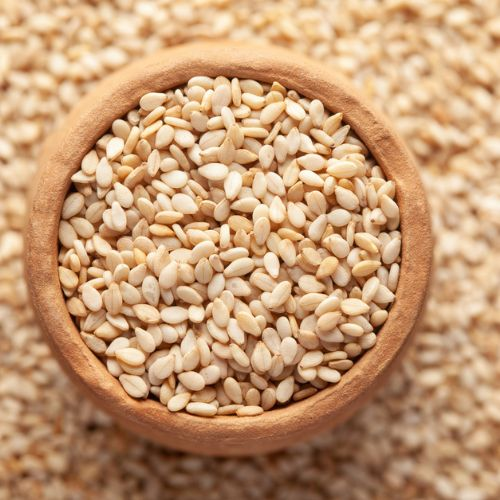Ethiopian Sesame Seeds in Earthen Bowl